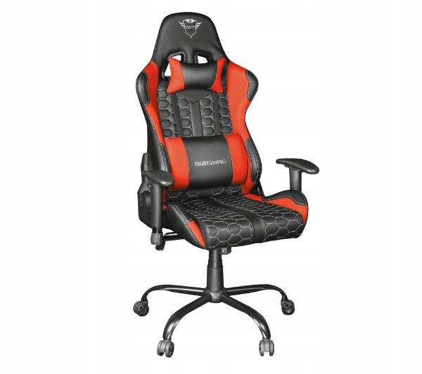 Herná stolička Trust GXT 708R Resto, čierna a červená, eko-koža